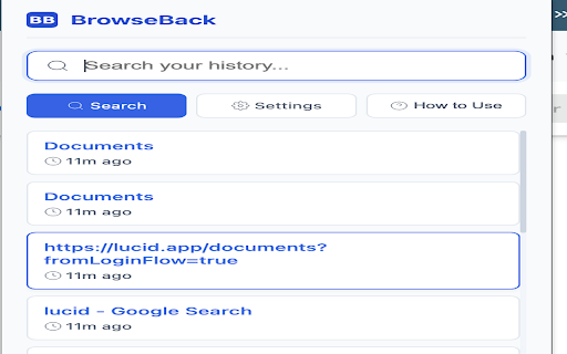 BrowseBack  from Chrome web store to be run with OffiDocs Chromium online