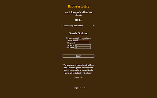 Browser Bible  from Chrome web store to be run with OffiDocs Chromium online