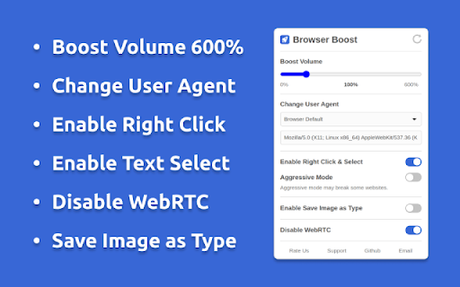 Browser Boost Extra Tools for Chrome  from Chrome web store to be run with OffiDocs Chromium online
