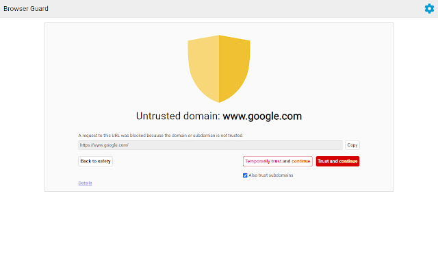 Browser Guard  from Chrome web store to be run with OffiDocs Chromium online