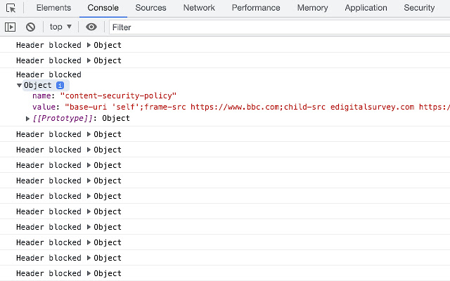 Browser Header Filter: No CSP  from Chrome web store to be run with OffiDocs Chromium online