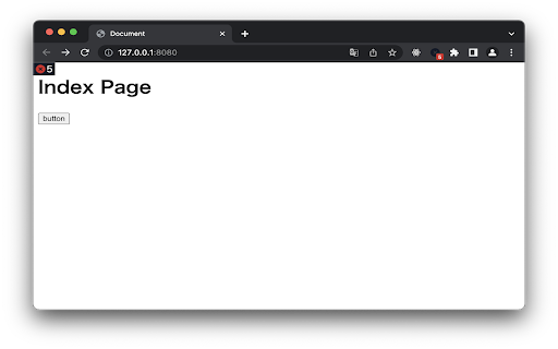 browser js error badge  from Chrome web store to be run with OffiDocs Chromium online