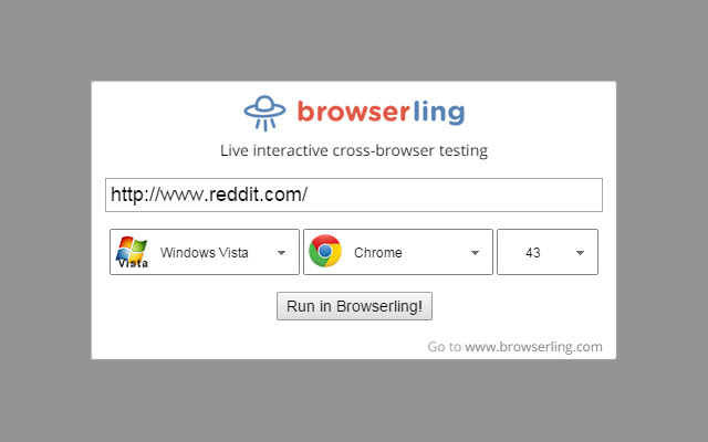 Browserling Cross browser testing  from Chrome web store to be run with OffiDocs Chromium online