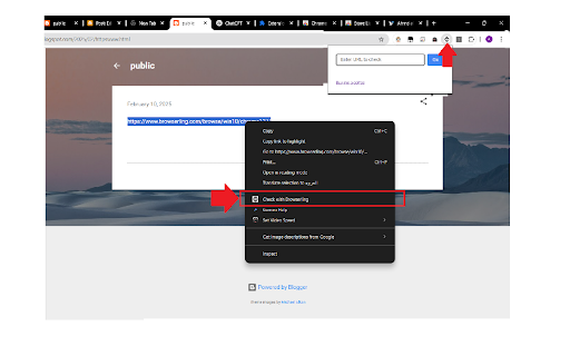 Browserling URL Checker  from Chrome web store to be run with OffiDocs Chromium online