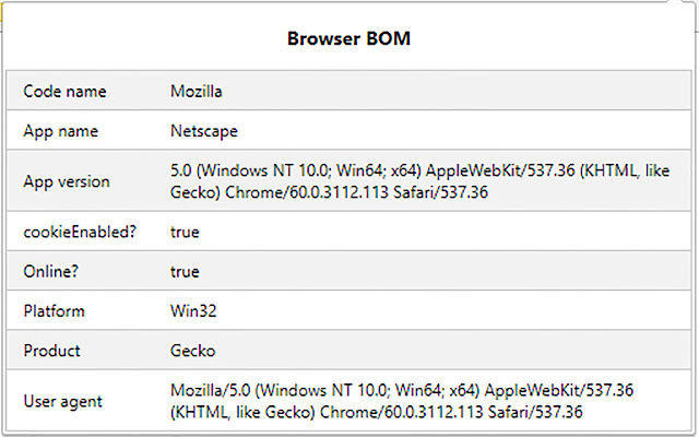 Browser Object Model  from Chrome web store to be run with OffiDocs Chromium online