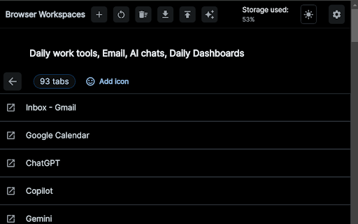 Browser Portable Workspaces  from Chrome web store to be run with OffiDocs Chromium online