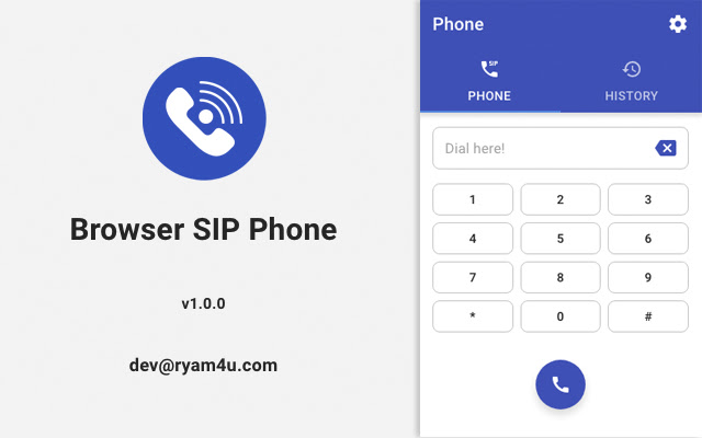 Browser SIP Phone  from Chrome web store to be run with OffiDocs Chromium online