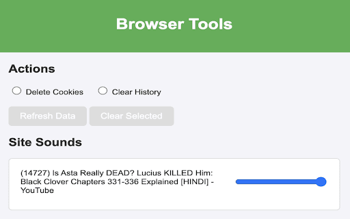 Browser Tools  from Chrome web store to be run with OffiDocs Chromium online