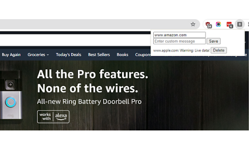 Browser Warnings  from Chrome web store to be run with OffiDocs Chromium online