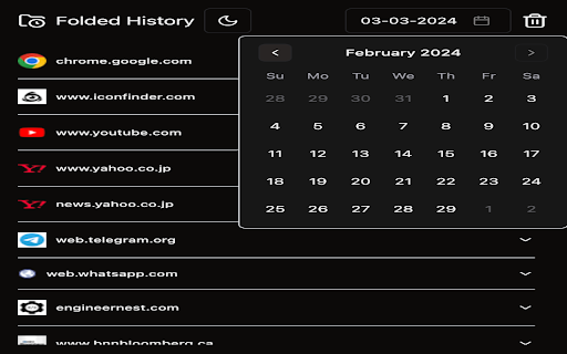Browsing History Finder  from Chrome web store to be run with OffiDocs Chromium online