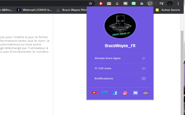 Bruce Wayne TV  from Chrome web store to be run with OffiDocs Chromium online