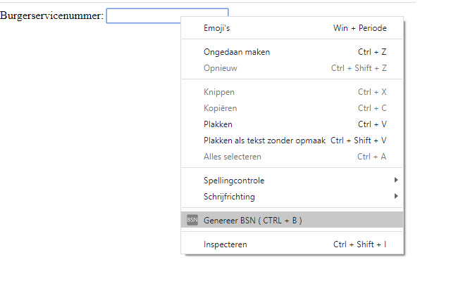 BSN generator helper  from Chrome web store to be run with OffiDocs Chromium online