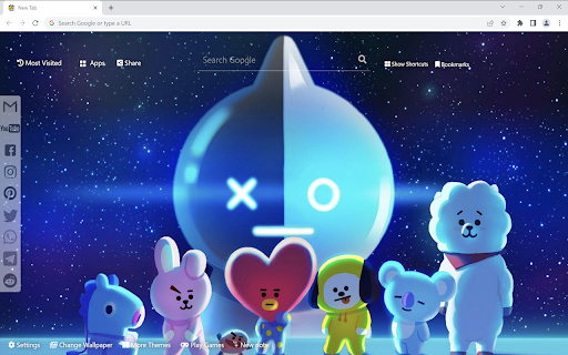 BT21 Wallpaper New Tab  from Chrome web store to be run with OffiDocs Chromium online