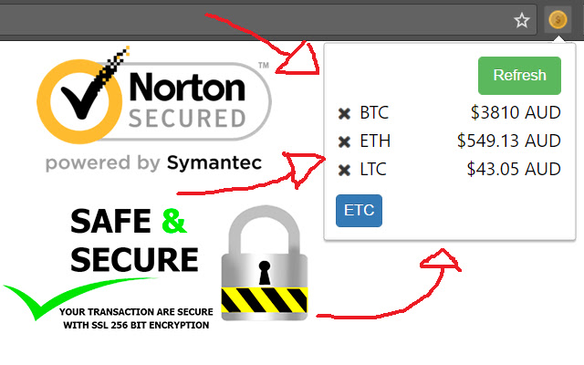 BTC Markets Ticker  from Chrome web store to be run with OffiDocs Chromium online