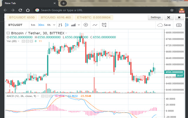 BTC Ticker | Bitcoin Ticker  from Chrome web store to be run with OffiDocs Chromium online