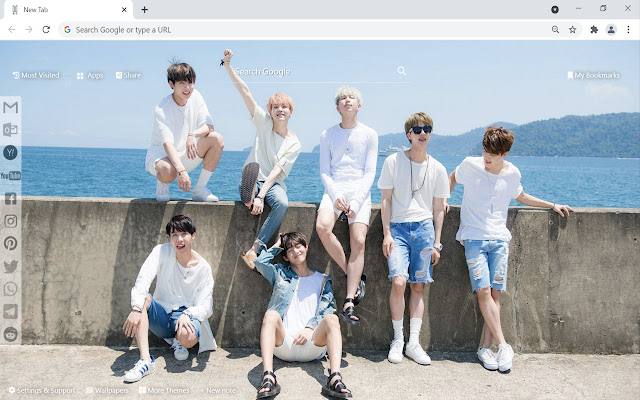 BTS Kpop Wallpaper  from Chrome web store to be run with OffiDocs Chromium online
