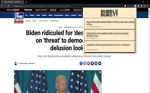 Bubble Burst!  from Chrome web store to be run with OffiDocs Chromium online