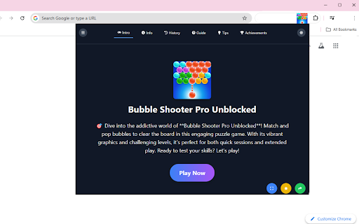 Bubble Shooter Pro Unblocked  from Chrome web store to be run with OffiDocs Chromium online