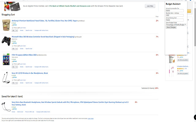Budget Assistant  from Chrome web store to be run with OffiDocs Chromium online