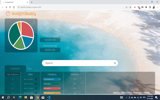 BudgetBuddy  from Chrome web store to be run with OffiDocs Chromium online