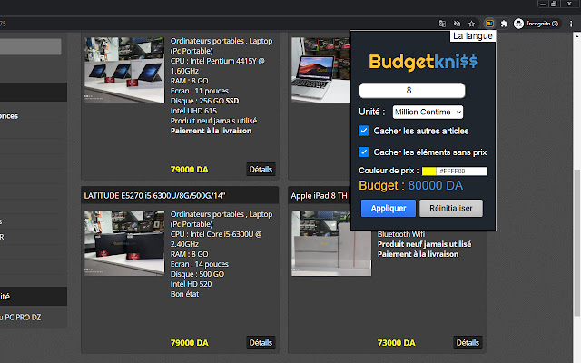 BudgetKniss  from Chrome web store to be run with OffiDocs Chromium online