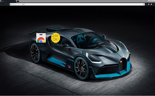 Bugatti Divo ze sklepu internetowego Chrome do uruchomienia z OffiDocs Chromium online