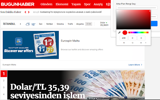 Bugün Haber  from Chrome web store to be run with OffiDocs Chromium online