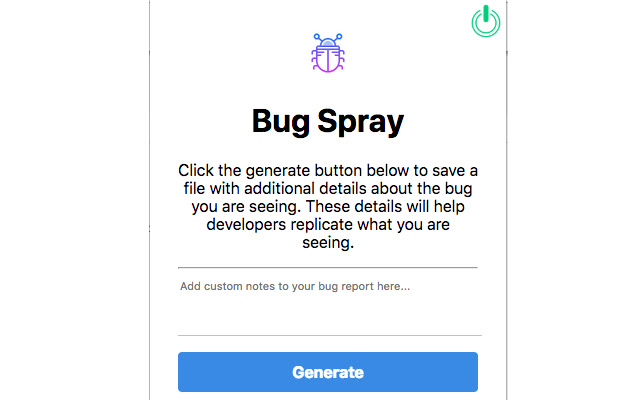 Bug Spray  from Chrome web store to be run with OffiDocs Chromium online