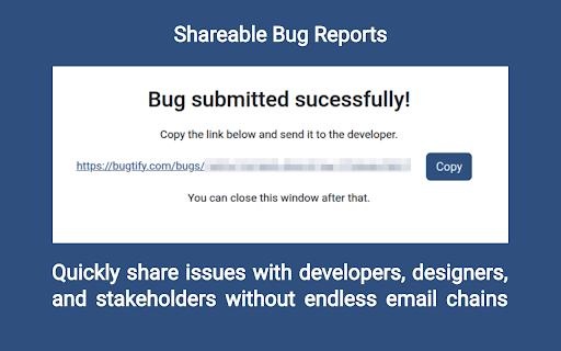Bugtify Bug Reporting with Screen Recording  Debug Data  from Chrome web store to be run with OffiDocs Chromium online