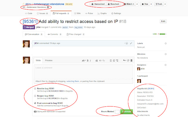 bugzilla github extension  from Chrome web store to be run with OffiDocs Chromium online