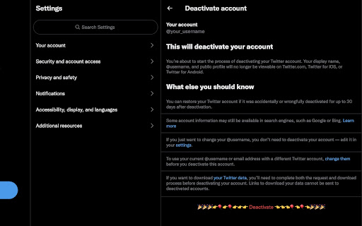 BuhBye Elon  from Chrome web store to be run with OffiDocs Chromium online