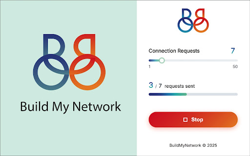 BuildMyNetwork LinkedIn  from Chrome web store to be run with OffiDocs Chromium online