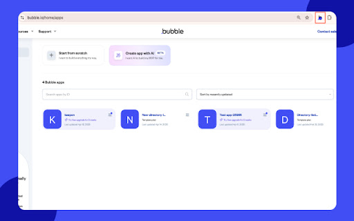 Built On Bubble  from Chrome web store to be run with OffiDocs Chromium online