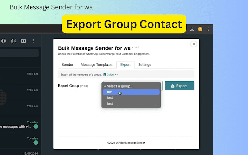 Bulk Message Sender for wa  from Chrome web store to be run with OffiDocs Chromium online