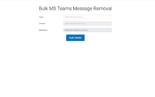 Bulk MS Teams Message Removal  from Chrome web store to be run with OffiDocs Chromium online