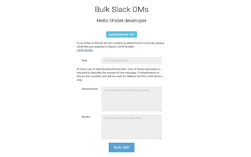 Bulk Slack DMs  from Chrome web store to be run with OffiDocs Chromium online