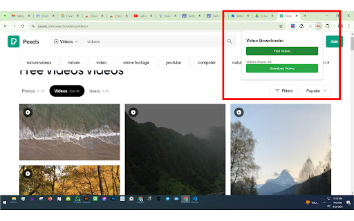 Bulk Video Downloader  from Chrome web store to be run with OffiDocs Chromium online