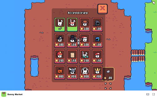 Bunny Market Game Explore a magical island as an adventurous bunny!  from Chrome web store to be run with OffiDocs Chromium online