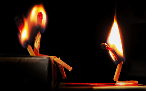 Burning Broken Matches  from Chrome web store to be run with OffiDocs Chromium online