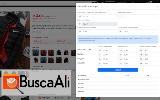 BuscaAli  from Chrome web store to be run with OffiDocs Chromium online