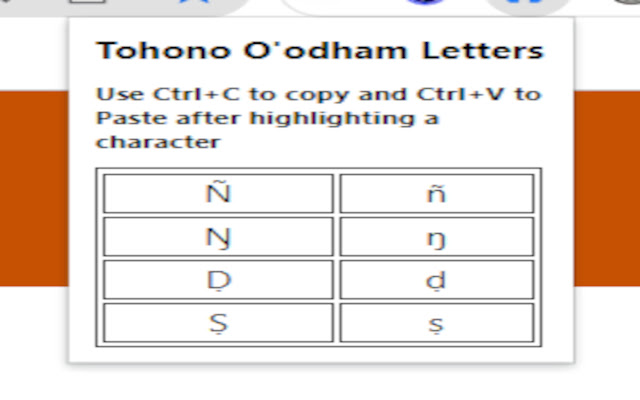 BUSD Tohono Oodham Letters  from Chrome web store to be run with OffiDocs Chromium online
