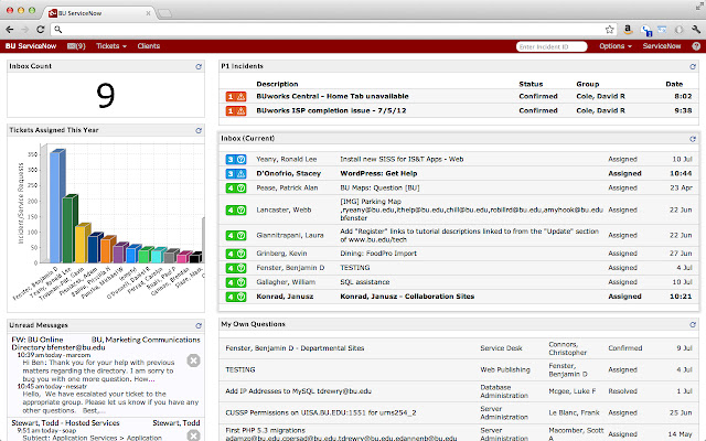 BU ServiceNow  from Chrome web store to be run with OffiDocs Chromium online
