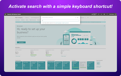 Business Central Helper  from Chrome web store to be run with OffiDocs Chromium online