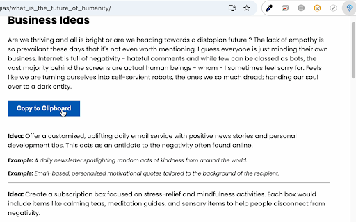 Business Ideas  from Chrome web store to be run with OffiDocs Chromium online