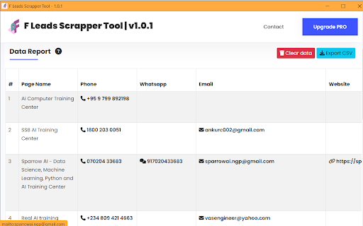 Business Leads Scrapper Tool  from Chrome web store to be run with OffiDocs Chromium online
