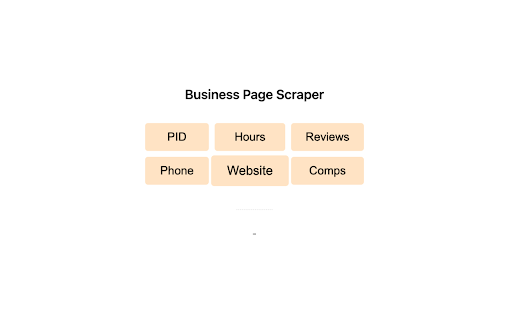 Business Page Scraper  from Chrome web store to be run with OffiDocs Chromium online