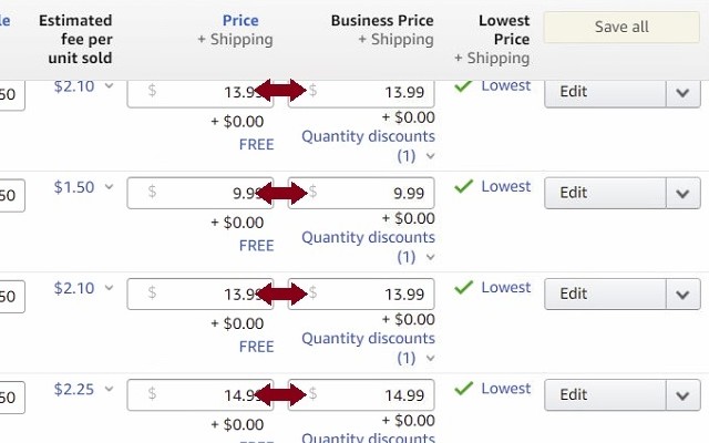 Business Price Mirror for Seller Central  from Chrome web store to be run with OffiDocs Chromium online