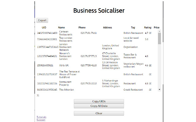 Business Socialiser  from Chrome web store to be run with OffiDocs Chromium online