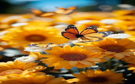 Butterfly and chrysanthemum wallpaper  from Chrome web store to be run with OffiDocs Chromium online