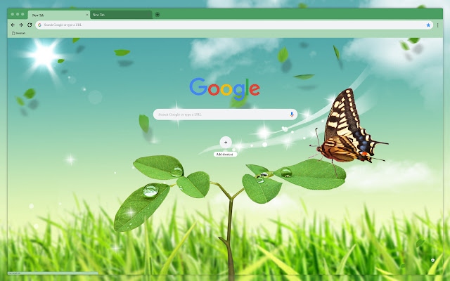 Butterfly on a leaf  from Chrome web store to be run with OffiDocs Chromium online